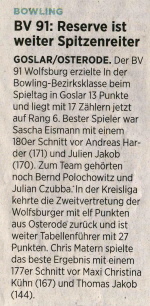 2. Spieltag BZK am 20.10.2020 in Goslar, 2. Spieltag KL am 20.10.2019 in Osterode 2. Spieltag BZK am 20.10.2020 in Goslar, 2. Spieltag KL am 20.10.2019 in Osterode