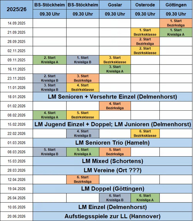 Spielplan 25/26 Bezirk Braunschweig
